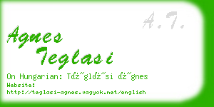 agnes teglasi business card